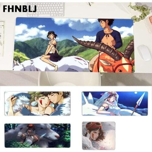 FHNBLJ Japanese Anime Princess Mononoke Funny Office Mice Gamer Soft Mouse Pad Size for Keyboards Mat Mousepad for friend Gift
