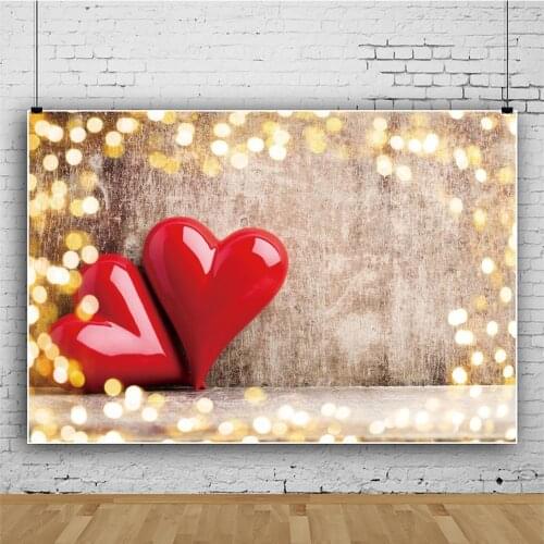 Laeacco Old Cement Wall Fantasy Polka Dots Red Love Heart Party Child Photozone Photocall Photo Background Photographic Backdrop