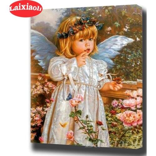 Diamond Embroidery angel little girl painting 5D DIY Diamond Painting Mosaic diamond cross stitch sets living room decor