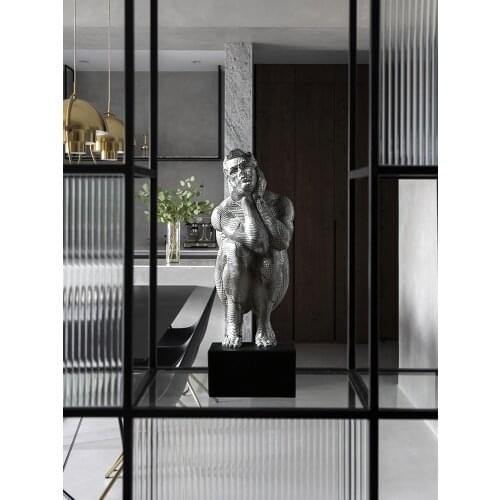 [MGT]Creative Thinker Character Resin Statue Crafts Decoration Modern Simple Home Office Decoration