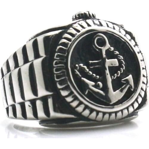 Mans 316L Stainless Steel Anchor Ring