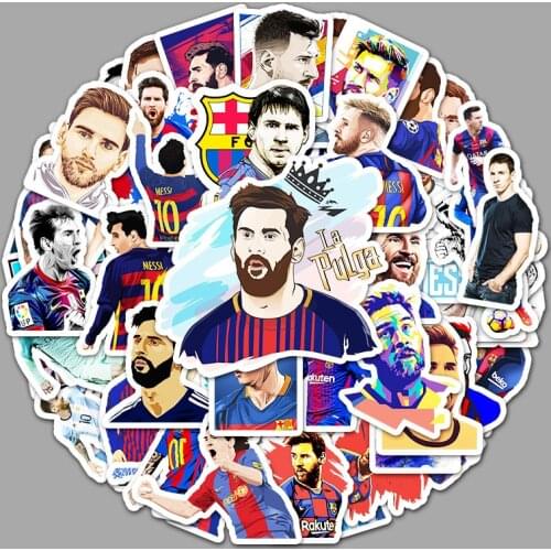 50 Pcs/pack Football Star Graffiti Stickers Laptop Battery Car Refrigerator Car Motorcycle Suitcase Guitar Decoration Stickers