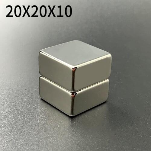 1psc Neodymium magnet 20x20x10N35 square super strong strong permanent magnet block rare earth refrigerator magnet 20*20*10