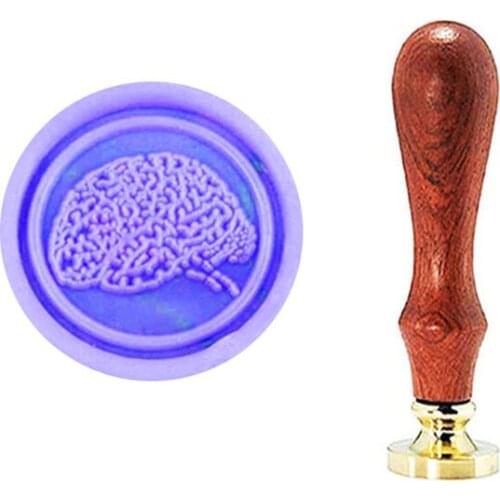 Signature Custom, Brain Wax Seal Stamp Wedding Invitations Vintage Gift Rosewood Handle Custom Picture Letter Set Kit