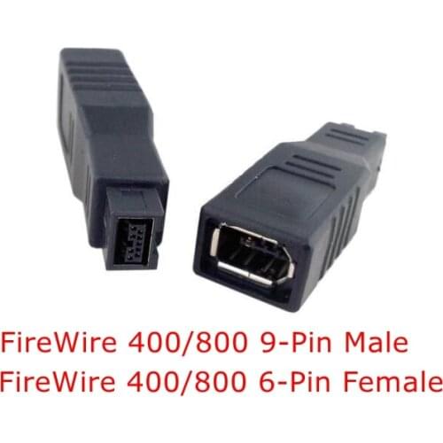 IEEE 1394 IEEE1394 6PIN Female to 1394b 9PIN male firewire 400 TO 800 adapter