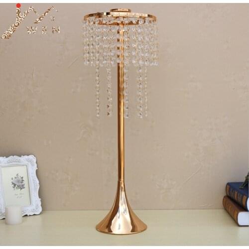 60 CM Height Candle Holder Acrylic Crystal Wedding Table Candle Sticks Flower Road Leads Event 1 lot = 10 Pcs
