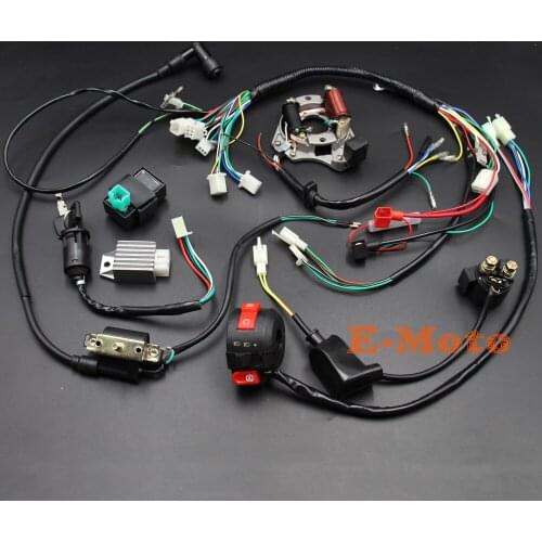 Wire Loom Key Solenoid Magneto Coil Regulator CDI 50cc 70cc 90cc 110cc 125cc ATV Quad Bike NEW