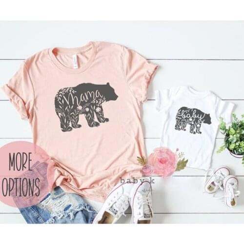Mommy and Me, Mama Bear and Baby Bear Matching Shirt,Matching Mommy and Me Outfit,Baby Girl, Pregnancy Tee,Shower Gift Kids Tops