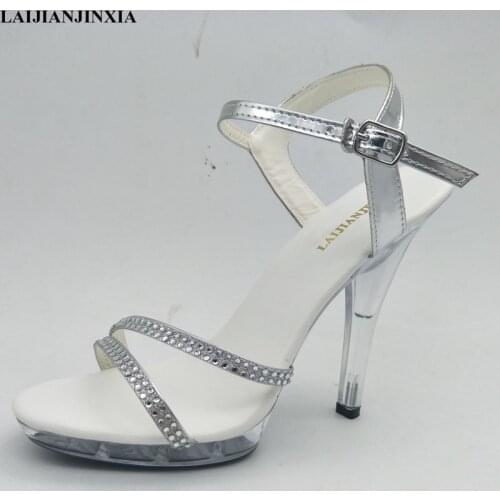 LAIJIANJINXIA Womens Sandals 2018 Summer New Fashion 13CM High Heels Sandals Shoes Woman Wedding Shoes Women Platform Pumps