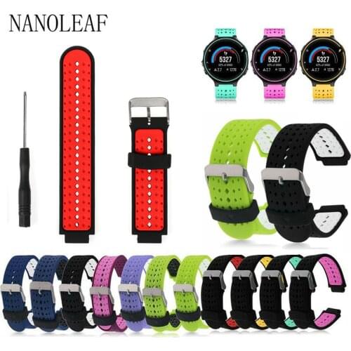 Silicone Watch Strap for Garmin Forerunner 220 230 235 620 630 735XT Outdoor Sport Smart Watch Replacement Band