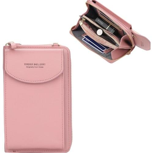 SMOOZA High Quality Women Bags 2021 PU Leather Vertical Purse Multifunctional Standard Clutch Messenger Bag Fashion Casual Bag