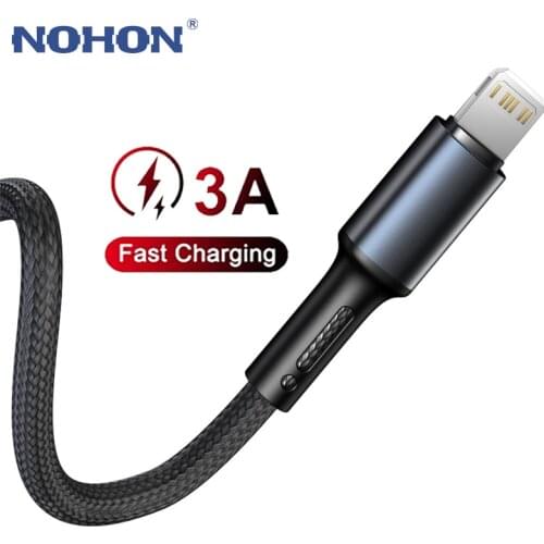 USB quick Cable For iPhone X XS Max 11 8 7 6 5 s 6s Plus Apple iPad Fast Charging Data Charger 2m 3m Mobile Phone Cord Long Wire