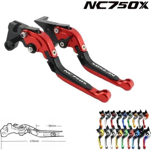 For Honda NC700 X NC700X 2016 2017 CNC 2018 Extendable Folding Motorcycle Brake Clutch Levers Red and Titanium