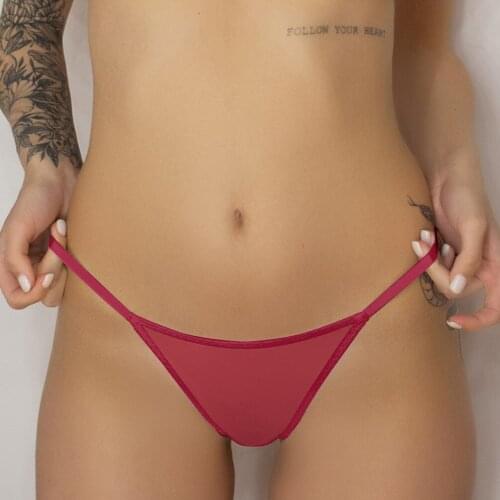 Ningsige Sexy Lace Thong Women Panties See Through Low Waist Thong Female Seamless G-String Underwear Lingerie