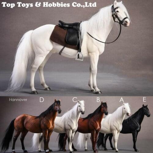 1/12 Collectible JXK013 Hannover Horse Warmblood Anime Statue Palm Figure Toys with Harness Model for 6 inches Action Figure