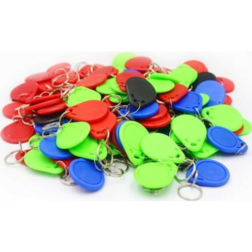 100pc/lot 13.56Mhz IC M1 Keyfob Tags Access Control Key Card Token Attendance Management Keychain