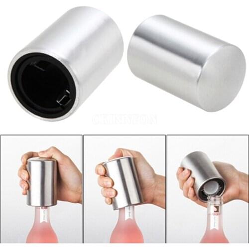 100Pcs/Lot Stainless Steel Bottle Opener Automatic Beer Soda Cap Wine Drinking Bottle Opener Set Kitchen Accessories Tools