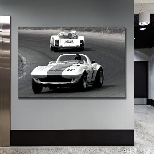 24 Hours Of Le Mans Michael Delaney On Canvas Print Nordic Poster Wall Art Picture For Living Room Home Decoration Frameless