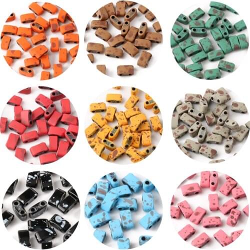 5*3*2mm Natural Matte Two Hole Rubber Paint Hematite Stone Mineral Loose Spacer Beads For Jewelry Making Diy Bracelets Earrings