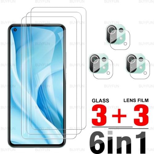 6in1 For Xiaomi Mi 11 Lite 5G 6.55'' HD Front Tempered Glass for xiaomi xiomi xaomi mi 11 lite screen protector camera film