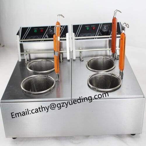 Automatic double tank double basket electric pasta cooker noodle cooking machine commercial cooker