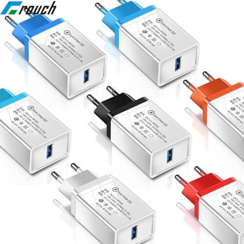 Crouch Quick Charge 3.0 Mobile Phone Charger USB travel Wall Charger Smart Quick Charging for iPhone 7 Samsung Galaxy S8 Xiaomi