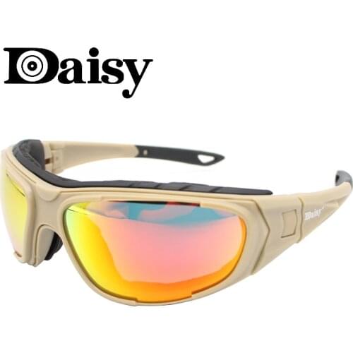 Daisy polarized military goggles sunglasses mens tactical hunting outdoor sports sunglasses UV hiking glasses with 4 Lenses Set