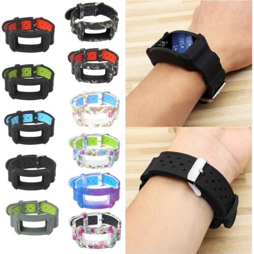 DXAC Silicone Watchband Strap With Protective Frame For Samsung Gear Fit2 / Fit2 Pro