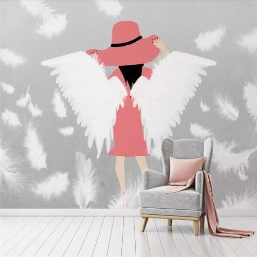 Custom wallpaper mural living room TV bedroom family background art design fantasy color sky angel wing background wall