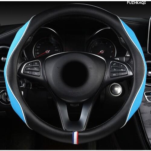 FUZHKAQI Leather Car Steering Wheel Cover For Mazda 2 3 5 6 7 8 CX3 CX5 CX7 CX98 CX9 MX5 MX7 RF Version