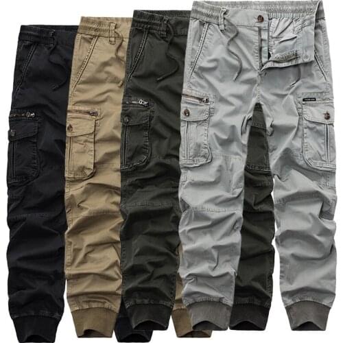 Nice New Fashion Tactical Cargo Pants Men Casual Slim Mens Joggers Pants Military Ankle-tied Trousers Men