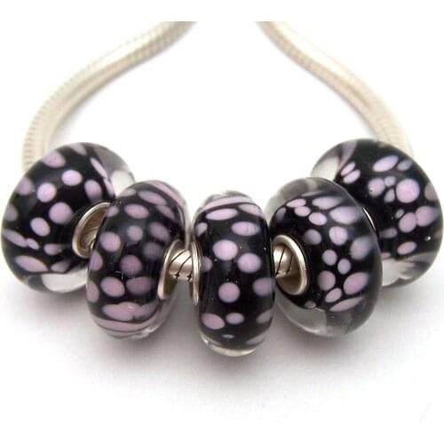 JGWGT 2381 5X 100% Authenticity S925 Sterling Silver Beads Murano Glass beads Fit European Charms Bracelet diy jewelry Lampwork