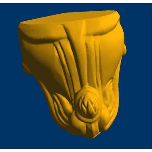 Short leg 3d model relief for cnc in STL file format Furniture leg--84