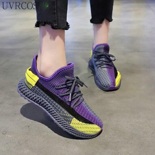 Summer Running Shoes Women Breathable Mesh Mixed Color Ladies Sneakers Casual Shoes Outdoor Walking Flat Vulcanized Shoes Woman