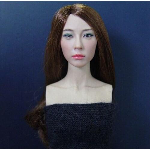 KUMIK Korean Handcraft Workshop 1/6 Female Soldier KM037 Hair Transplant Head Sculpture M For 12'' Woman Action Figure Accessory