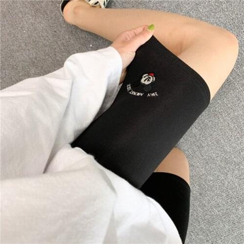 Summer Ladys Cotton Five-Point Mickey Cartoon Embroidery Shorts Sweat pants Leggings Riding Pants Girl Shorts
