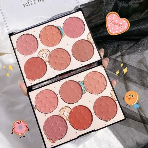 Makeup Blush Palette Red Rouge Natural Cheek Blusher Orange Pink Tone Face Blusher Cheek Blush Cosmetic Highlighter Bronzer
