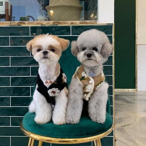 Cute Pet Dog Clothes Three-dimensional Flowers Dogs Coats Jacket For Puppy Small Medium Dogs Vest Sweatshirt Chihuahua Yorkshire