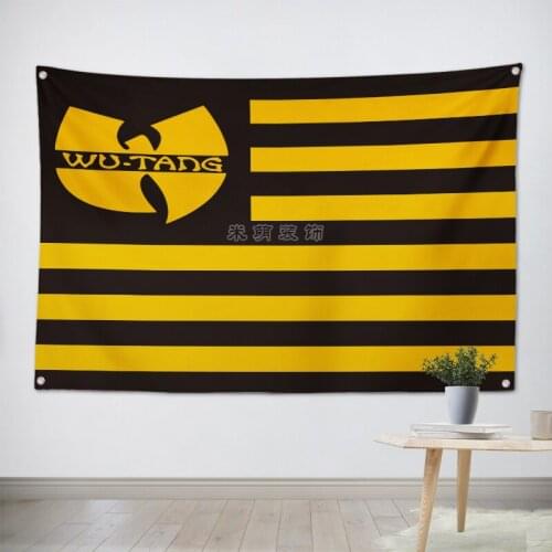 Wu Tang Clan HipHop Pop Band Poster Cloth Flags Wall Stickers Hanging paintings Billiards Hall Studio Theme Home Decoration