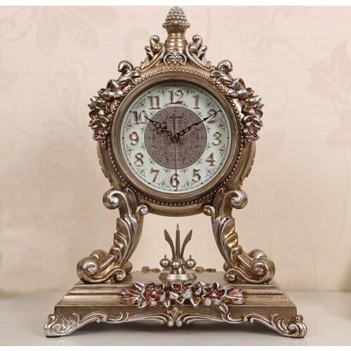 Table Clock Silent Art Vintage Creative Bedroom European Desktop Desk Clock Reloj De Mesa Home Decor Crafts DA60ZZ