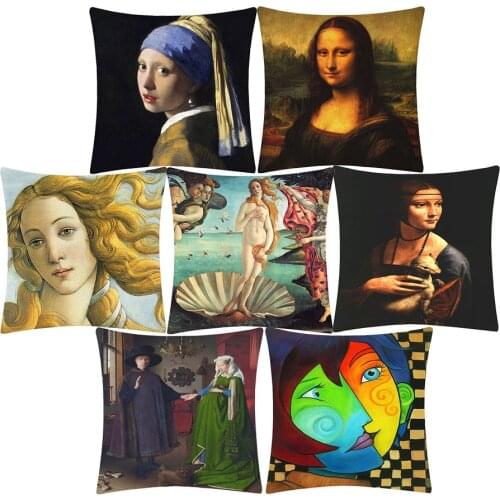 Pablo Picasso Famous Paintings Cushion Covers The Starry Night Surrealism Abstract Art Throw Pillow Cover Sofa Couch Pillowcase