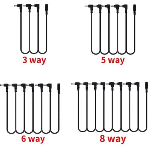 Daisy Chain 1 to 3/5/6/8 Ways Guitar Effects Pedal Accessories Power Supply Cable for 9V DC Adapter Plug