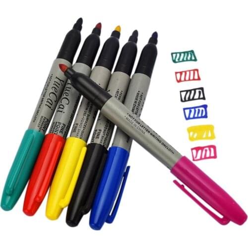 6Pcs/set 6 Colors Tattoo Pen Permanent Markers Wonderful Eco-friendly Marker Pen Sharpie Fine Point Permanent Marker