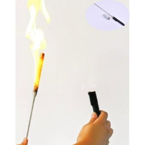 Flaming Torch To Cane Magic Tricks Stage Magia Various Color Fire Magie Illusion Gimmick props Appearing Wand/Cane Magica
