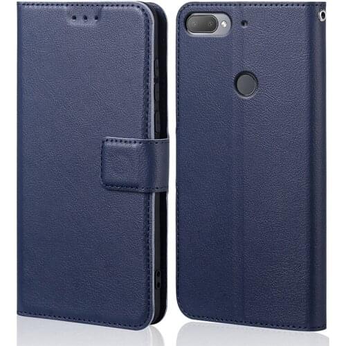 Silicone Flip Case for HTC Desire 12 Plus Luxury Wallet PU Leather Magnetic Phone Bags Cases for HTC D12 Plus with Card Holder