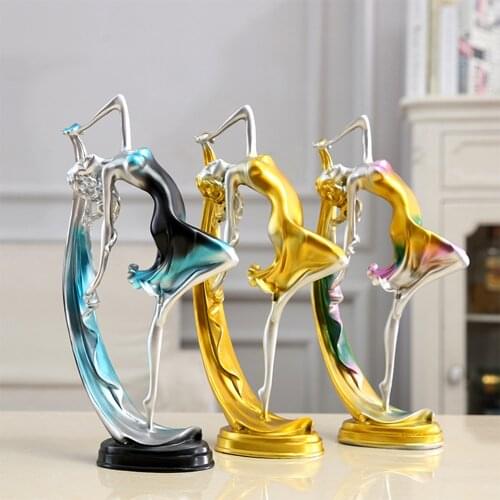 Nordic Creative Modern Simple Dancer Statue Resin Craft Wedding Study Living Room Office Home Decoration Gifts
