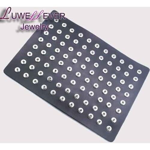 Pu Leather Display Doard Component Fit 12mm Snap Button For Bracelet Necklace Interchangeable Jewelry Women Accessorie Findings