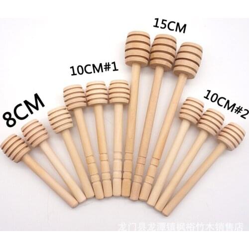 100Pcs/Lot 8cm/10cm/15cm Wood Honey Stir Bar Practical Honey Mixing Stick Jar Spoon Supplies For Coffee Milk Tea Kitchen Tool