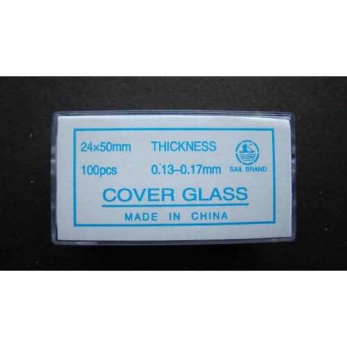100PCS 24X50mm Microscope Glass Slide Cover Slips Blank Slides Microscope Accessory 0.13-0.17mm for Students to Learn Science