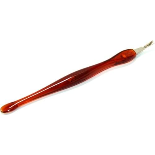 1X Cosmetic Nail Art Pedicure Dead Skin Fork Cuticle Remover Manicure Pusher Foot Trimmer File Peeling Knife Portable